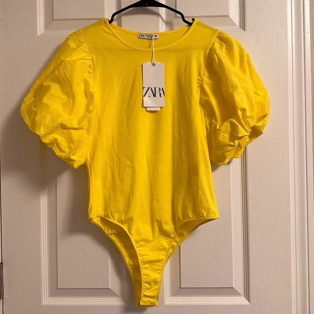 Zara Ruffle Shoulder Bodysuit